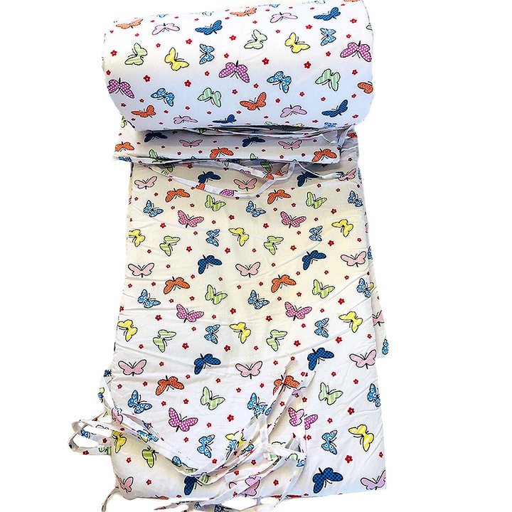 Aparatoare protectii laterale pat pufoase 120x60, Fluturasi