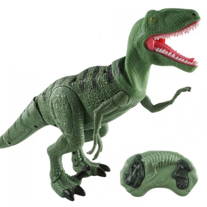 Dinoszaurusz játék INFRA-VÖRÖS távirányítóval, magasság 28 cm, zöld, Robentoys
