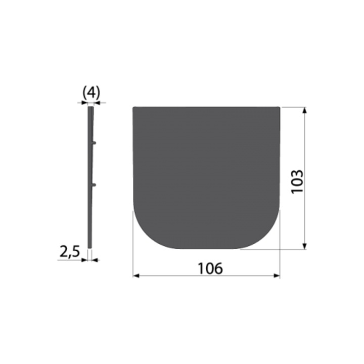 Capac pentru inchiderea rigolei de exterior 105x105x3 mm - eMAG.ro