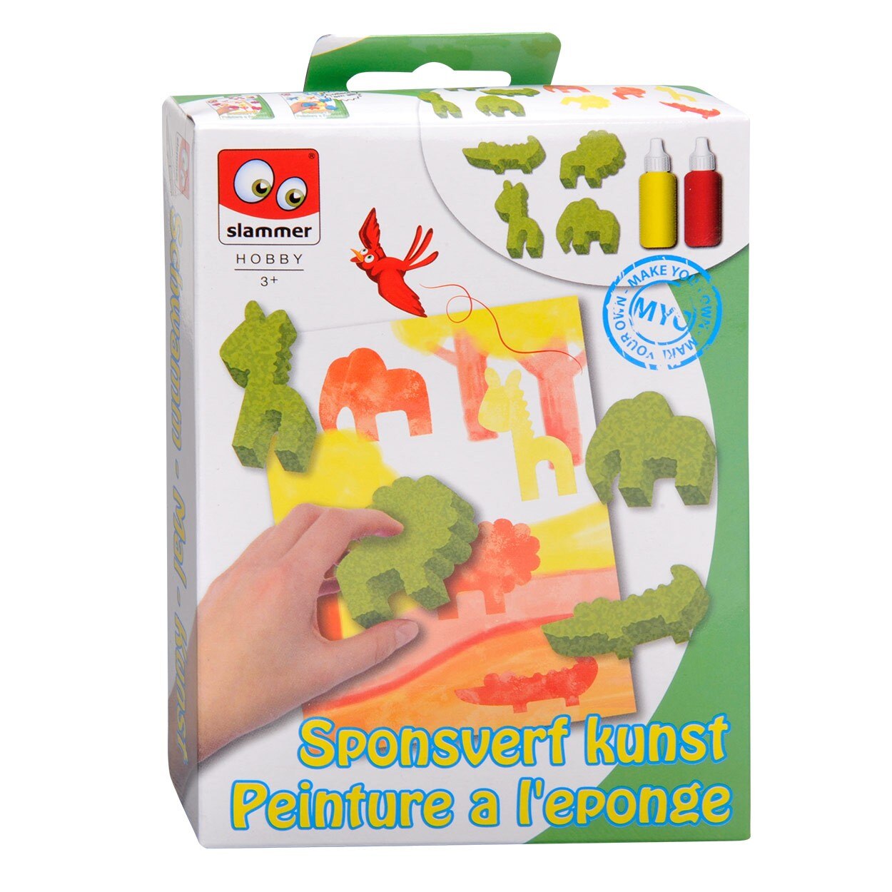 Set creatie pictura cu buretei animale salbatice - Canenco