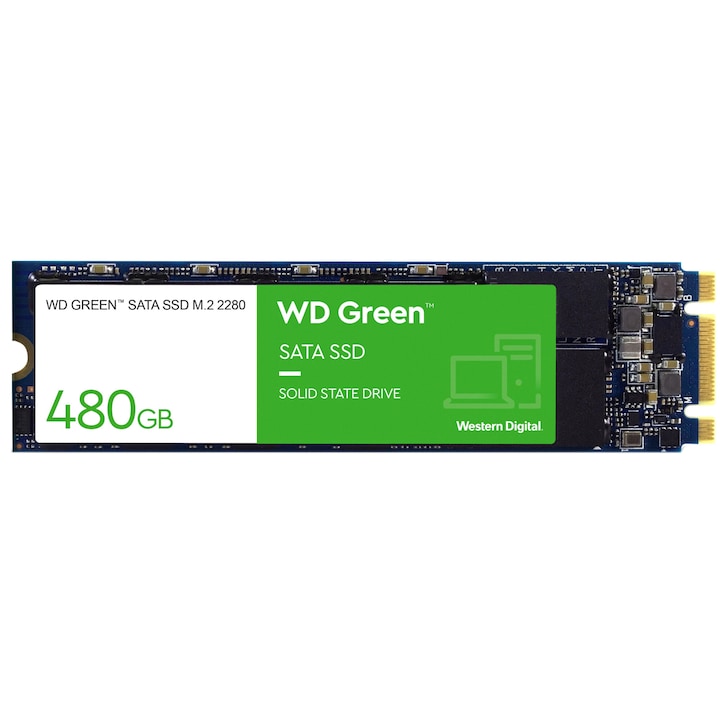 WD Green SSD meghajtó, 480GB, M.2, 3D NAND