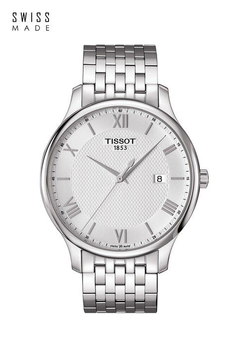 Tissot, Овален часовник от неръждаема стомана, Сребрист