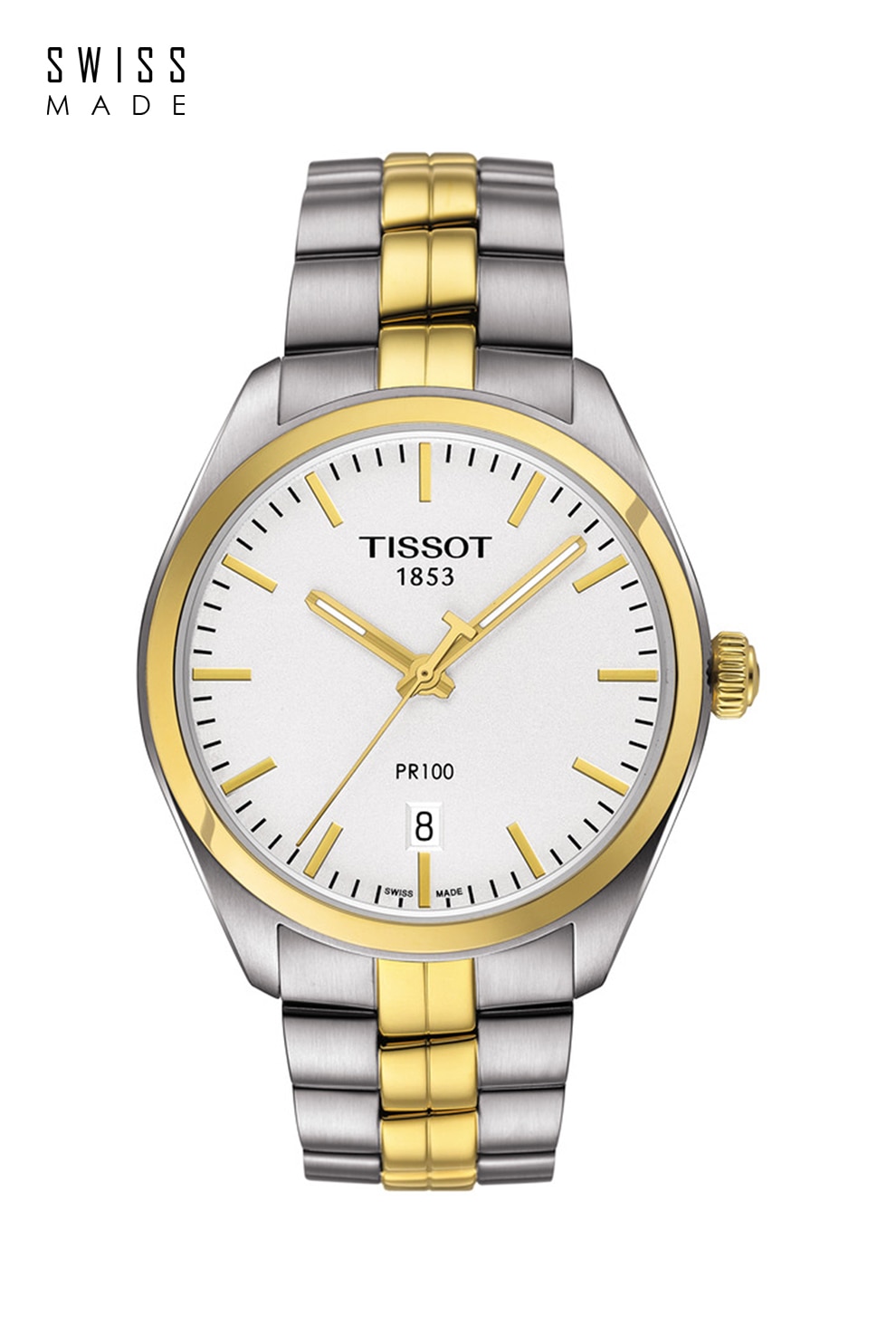 Tissot, Ceas Quartz rotund, Argintiu/Auriu
