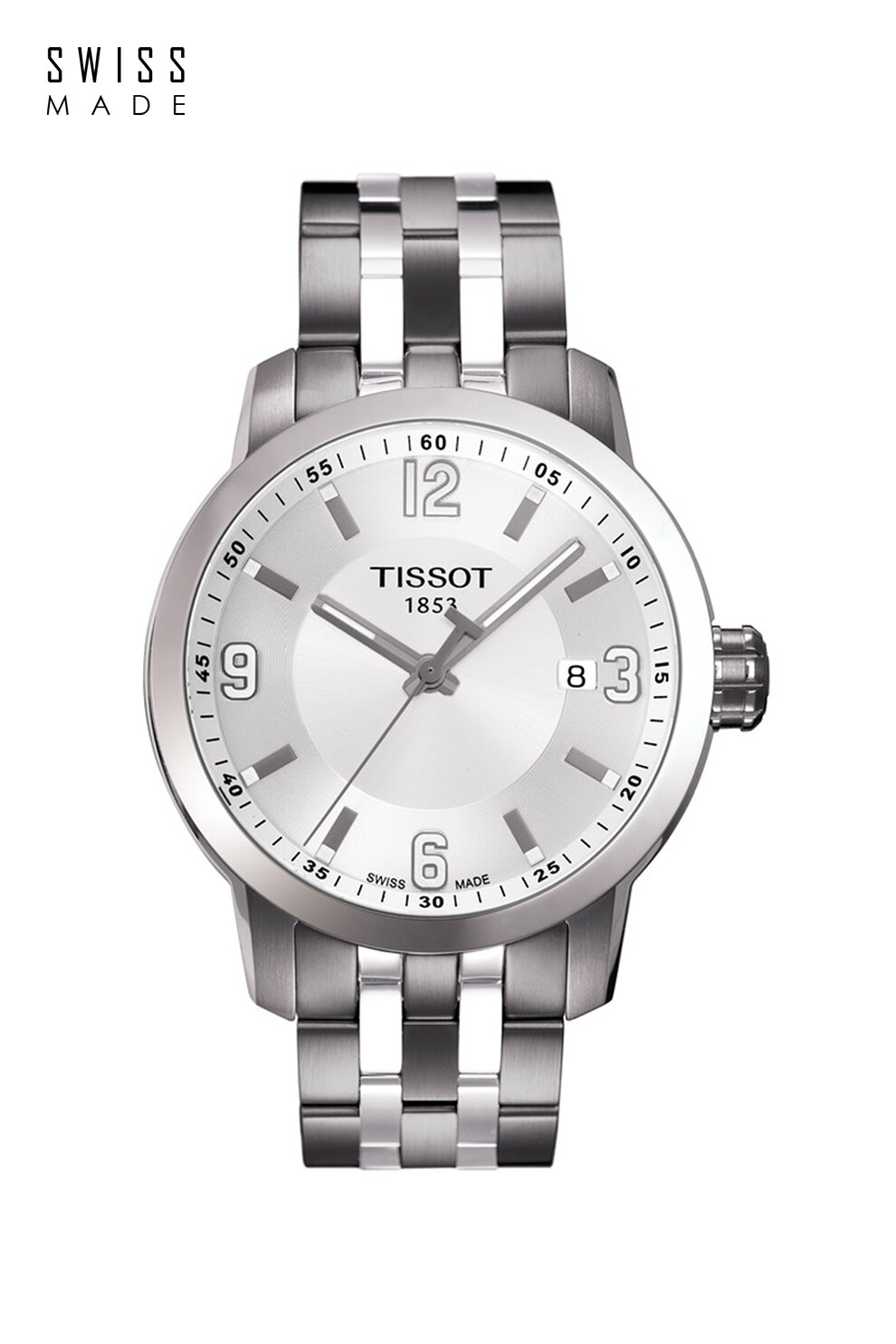 Tissot, Ceas rotund cu bratara metalica, Argintiu