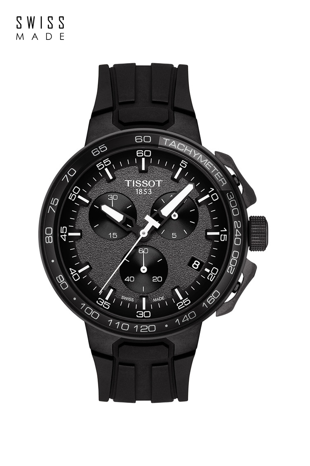 Tissot, Ceas cronograf rotund, Negru
