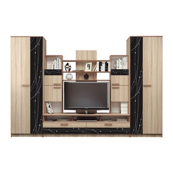 Set Living BAGHIRA, 330x50x220cm,Stejar Sonoma + KASMIR Set Living BAGHIRA, 330x50x220cm,Stejar Sonoma + KASMIR