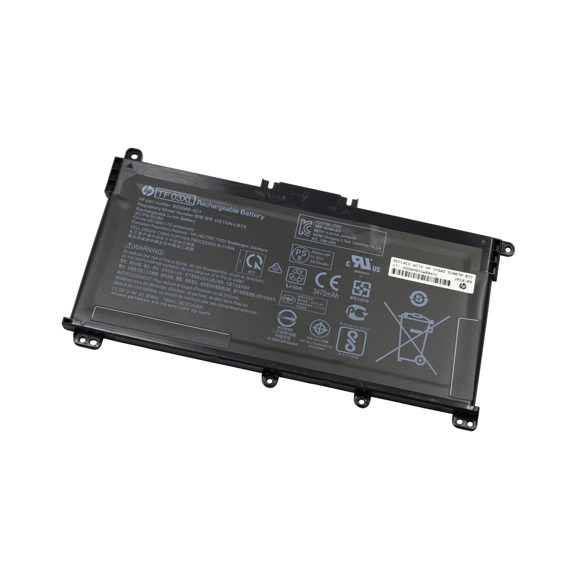 Acumulator original HP 14-bp, model TF03XL 41Wh 3 celule