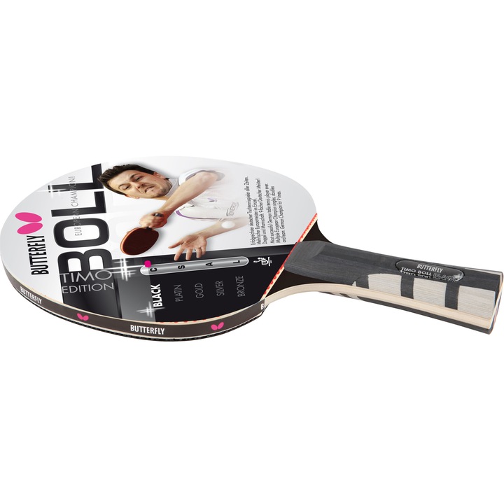 Paleta tenis de masa Butterfly Timo Boll Black