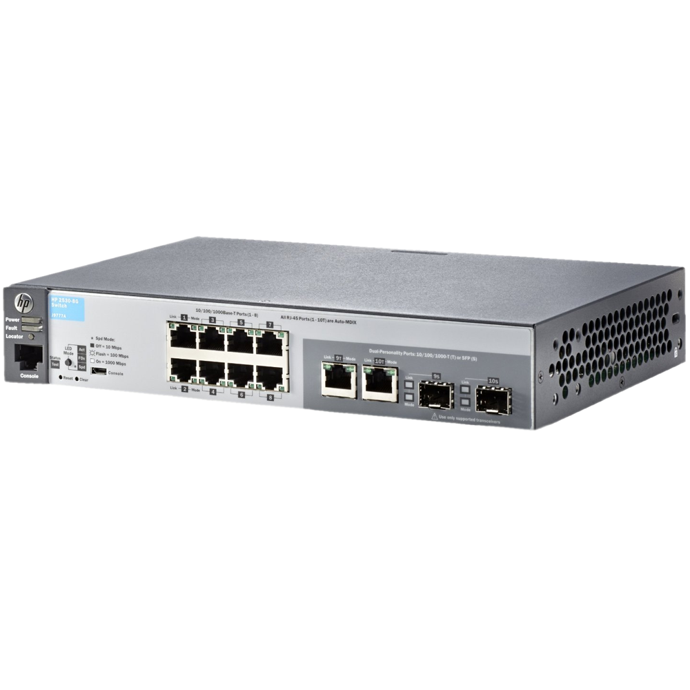 Switch HP 2530, 8-port, 2 port dual-personality, L2