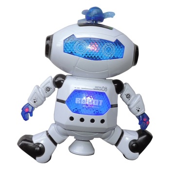 Astronaut Robot cu lumini si sunet care se deplaseaza isi misca mainile, rotatie 360 Astronaut Robot cu lumini si sunet care se deplaseaza isi misca mainile, rotatie 360