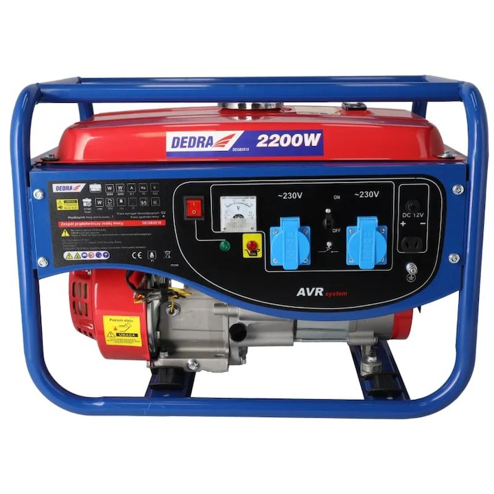 Generator de curent pe benzina, 2,2kw,Dedra, senzor ulei, silentios 95db