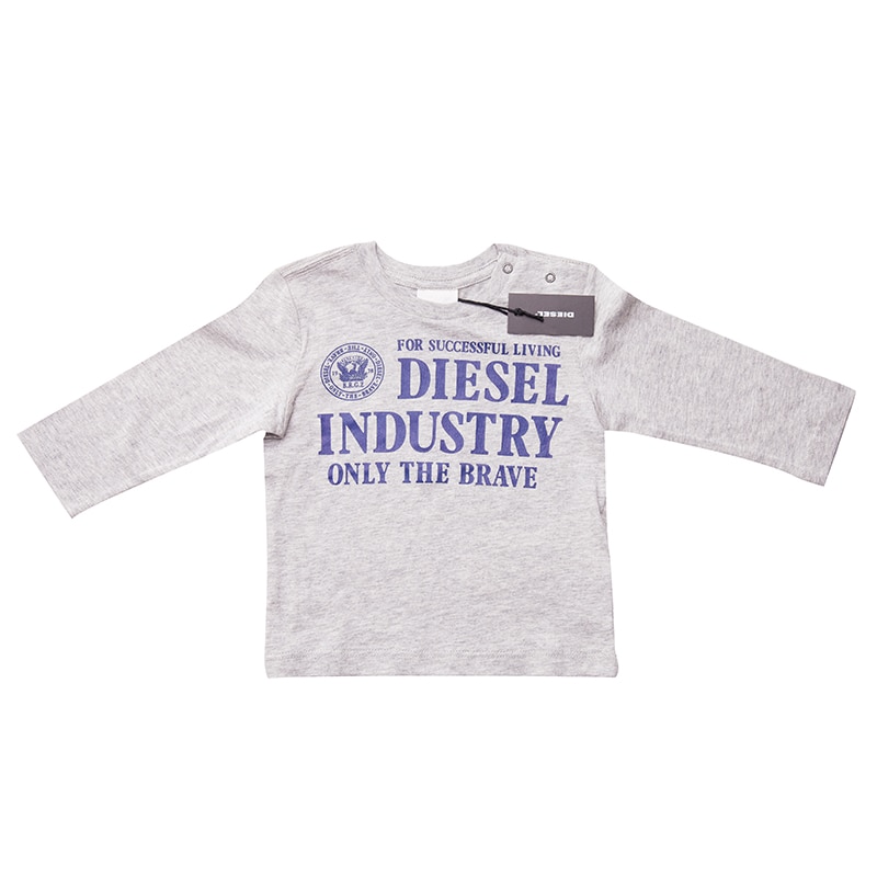 Bluza Diesel, baieti, maneca lunga, gri