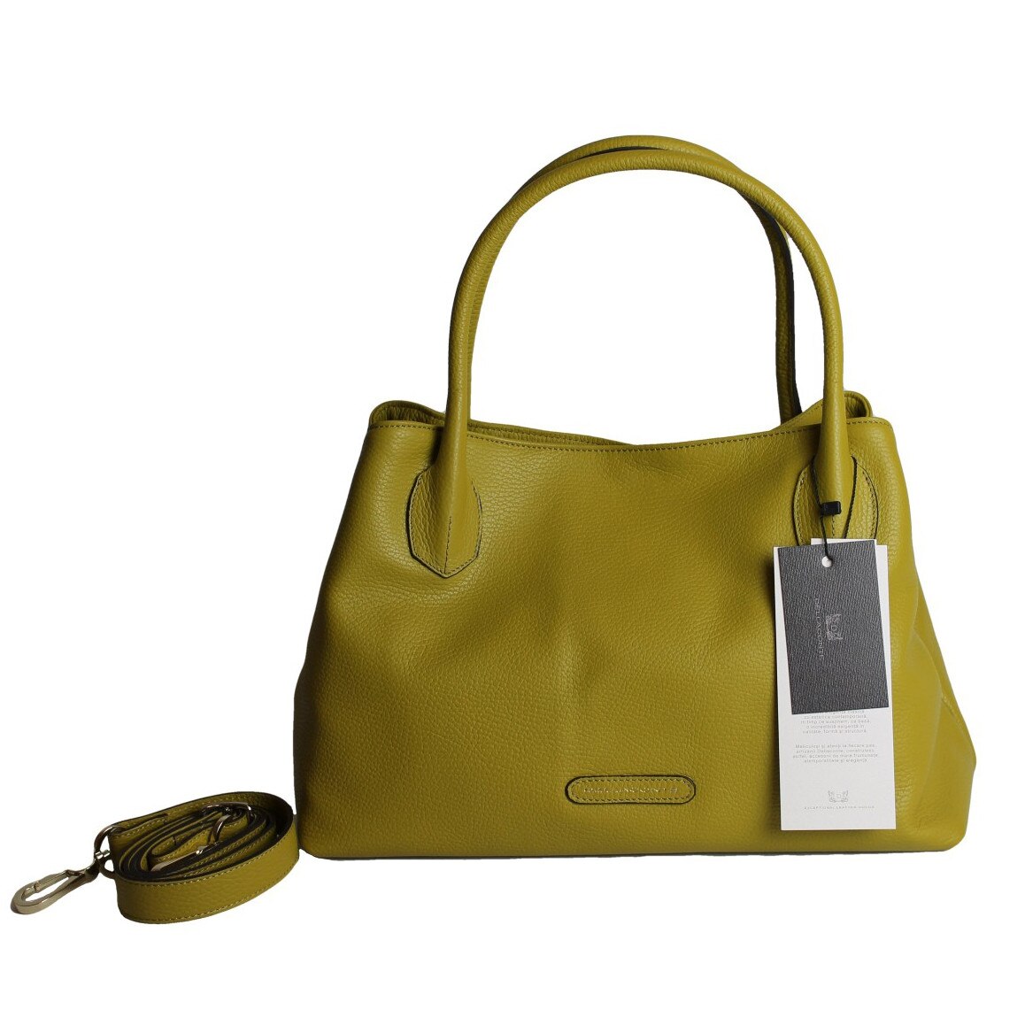 Geanta dama piele naturala, Dellaconte, Galben Special Adria