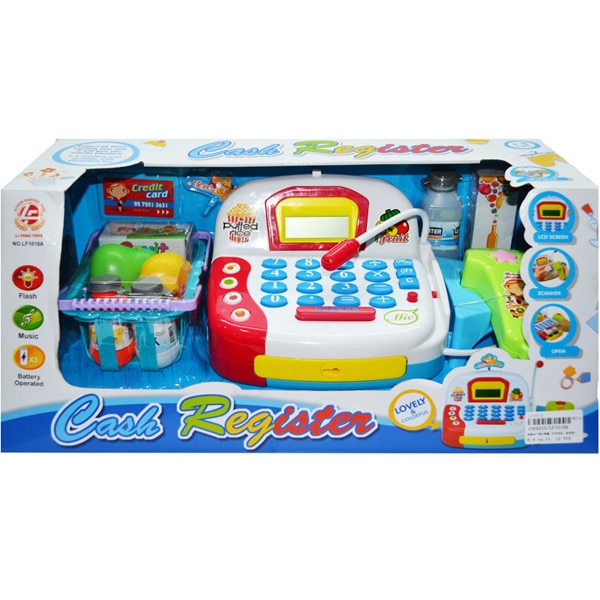 Jucarie interactiva casa de marcat cu sunete si lumini si accesorii , Robentoys