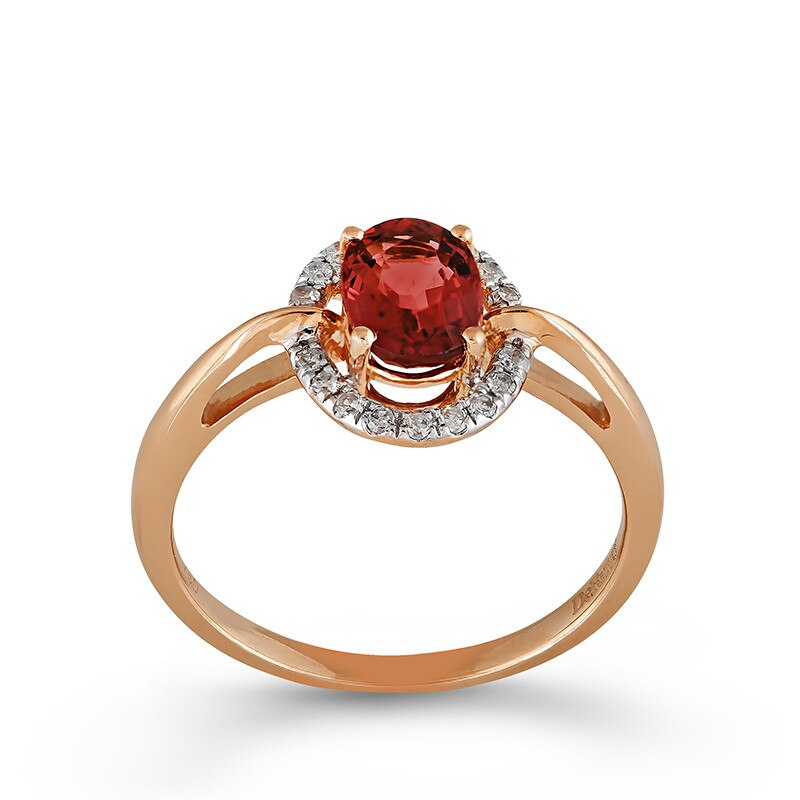 Inel Deruvo Aur 18k Diamante, Turmalina Roz, 53 R27321-R