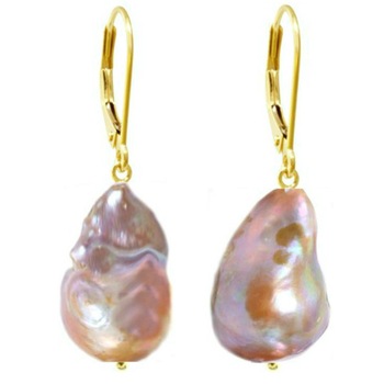 Cercei Aur Perle Naturale Baroque Edison Lavanda Cercei Aur Perle Naturale Baroque Edison Lavanda