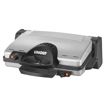 Gratar electric Unold, 2000 W, Inox/Negru Gratar electric Unold, 2000 W, Inox/Negru