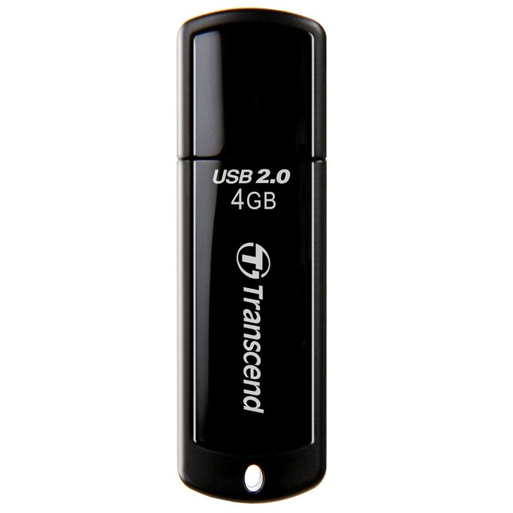 Флашка USB Transcend JetFlash® 350 4GB, USB 2.0, Black