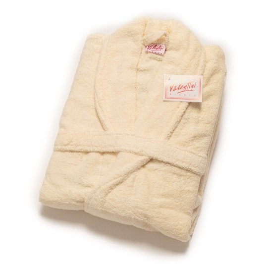 Halat baie Valentini, Bumbac, Crem, XXL