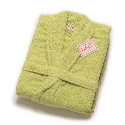 Halat baie Valentini, Bumbac, Verde, XL