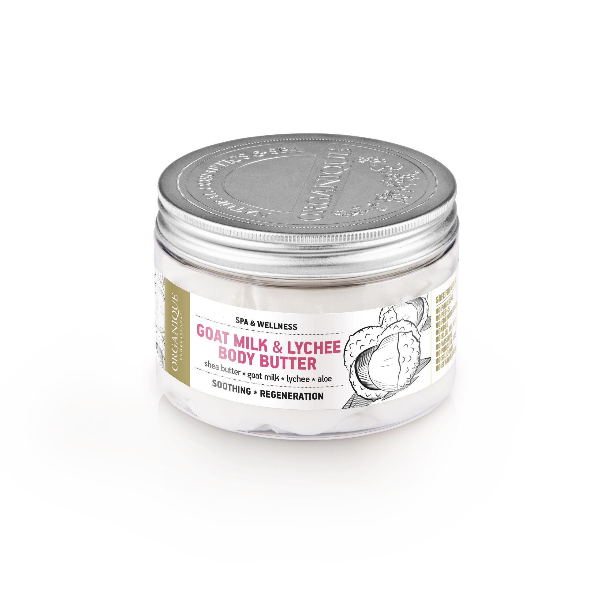 Unt corp cu lapte de capra, shea, lichi si perle, Organique, 450 ml