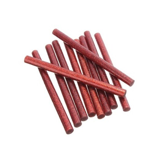 Set 8 baghete silicon sclipici rosu 8 x 100 pentru pistolul de lipit - Stickuri adezive pentru topit DEDRA
