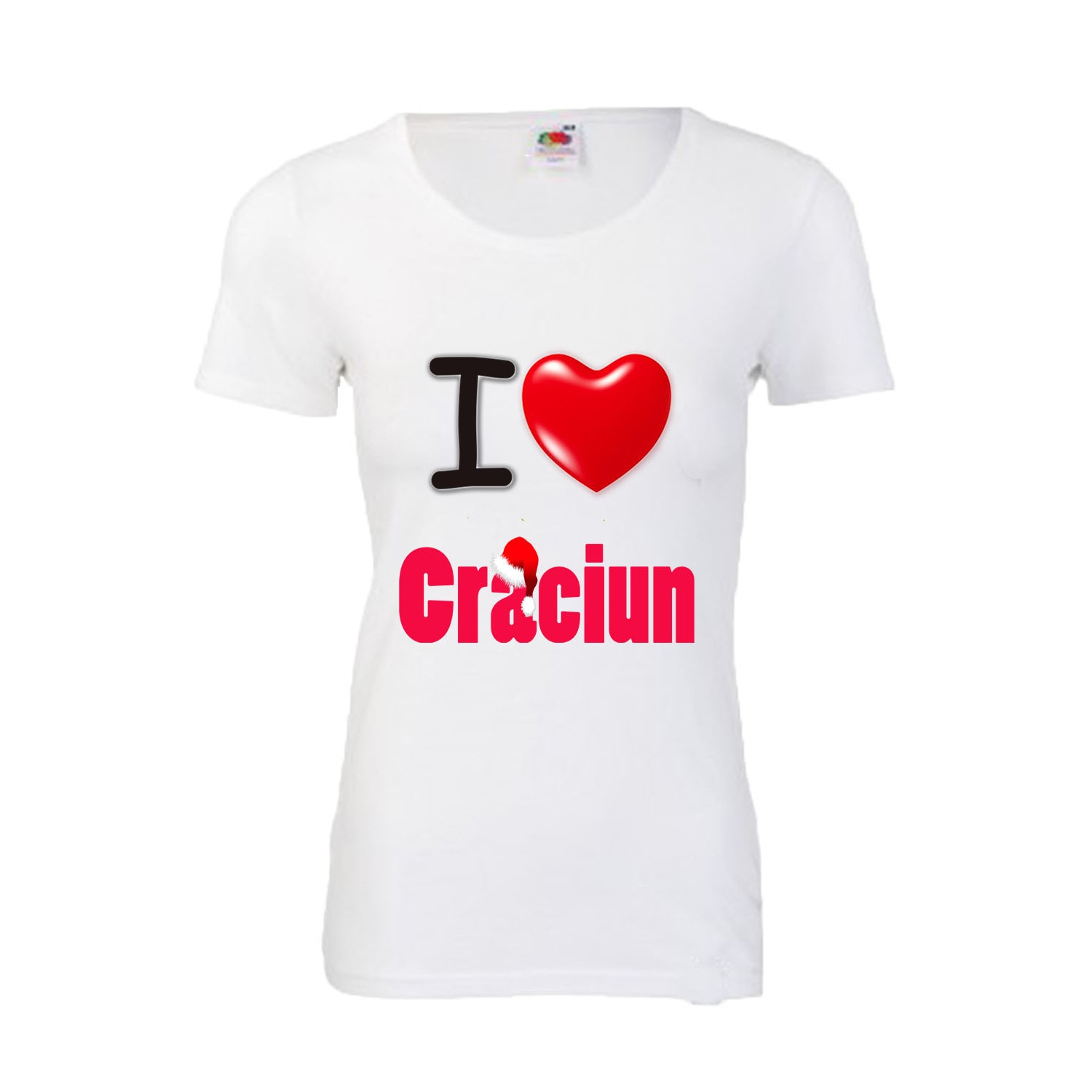Tricou dama I love Craciun XL