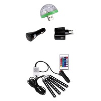 kit auto ambiental - bec led multicolor cu adaptor pentru masina si priza  lumina ambientala 9 smd rgb cu jocuri de lumini si telecomanda imagen 28_0_
0