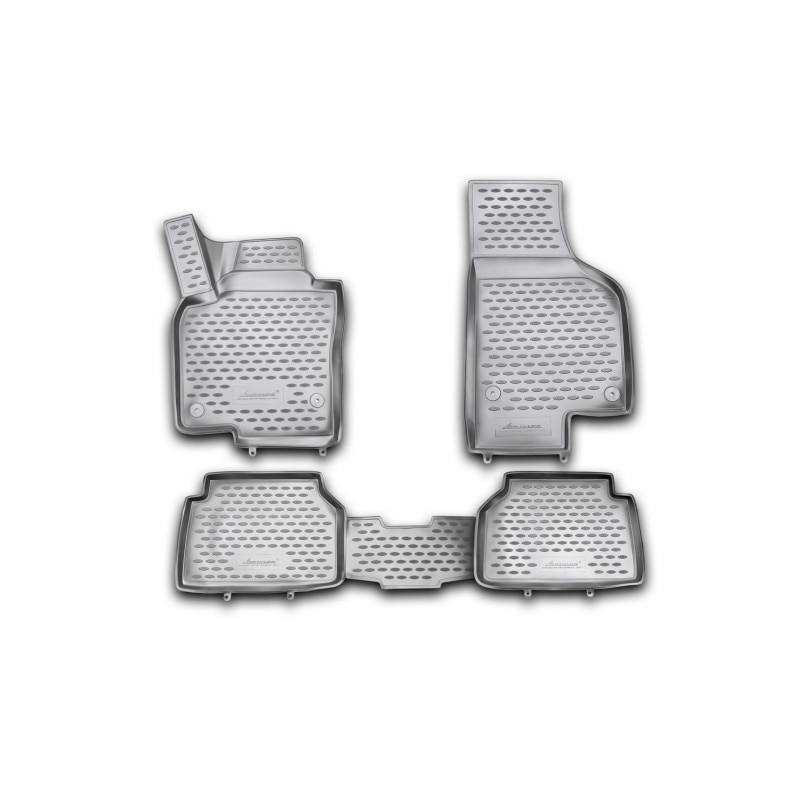 Set covorase cauciuc 3D, negre, tip tavita Premium compatibil VW Tiguan 10/2007-2016