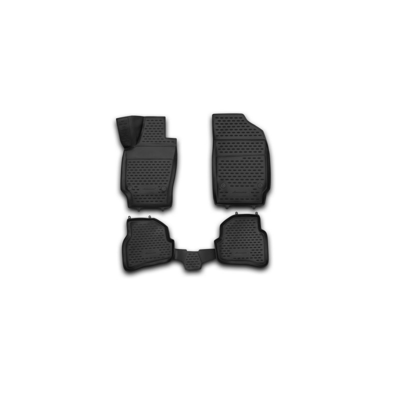 Set covorase cauciuc, negre, tip tavita Premium compatibil VW Polo V hatchback 12/2009 - prezent
