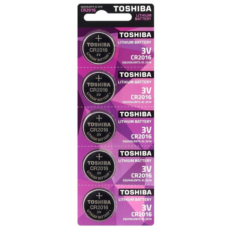 Baterie Toshiba CR2016 6016 90mAh 3V Set 1x Blister