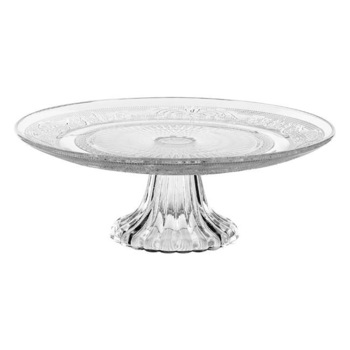 Platou pentru prajituri din sticla, 25x9 cm Platou pentru prajituri din sticla, 25x9 cm
