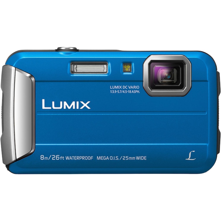 Panasonic DMC-FT30EP-A kompakt, vízálló-ütésálló fényképezőgép, kék