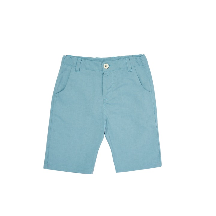 Pantaloni Oscar "Pe malul marii", bumbac organic, albastru deschis, 3 - 4 ani, copii