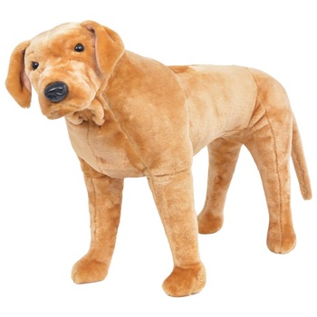 Jucarie de plus, model labrador, vidaXL, 79 x 56 cm, Maro Jucarie de plus, model labrador, vidaXL, 79 x 56 cm, Maro