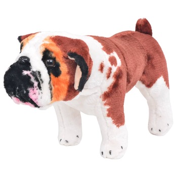 Jucarie de plus, model buldog, vidaXL, 53 x 30 cm, Maro Jucarie de plus, model buldog, vidaXL, 53 x 30 cm, Maro