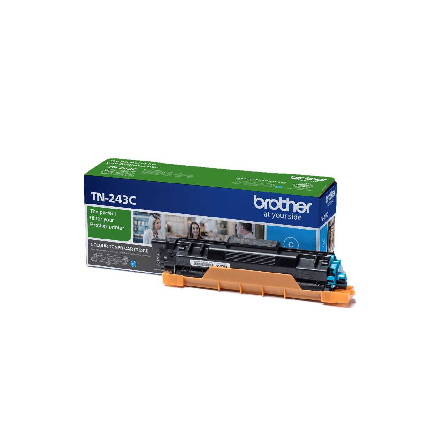 Cartus Toner Original Brother TN243C, Cyan, 1000 pagini, pentru imprimante Brother DCP L3510CDW, DCP L3550CDW, HL L3210CW, HL L3230CW, HL L3270CDW, MFC L3710CW, MFC L3730CDN, MFC L3750CDW, MFC L3770CDW