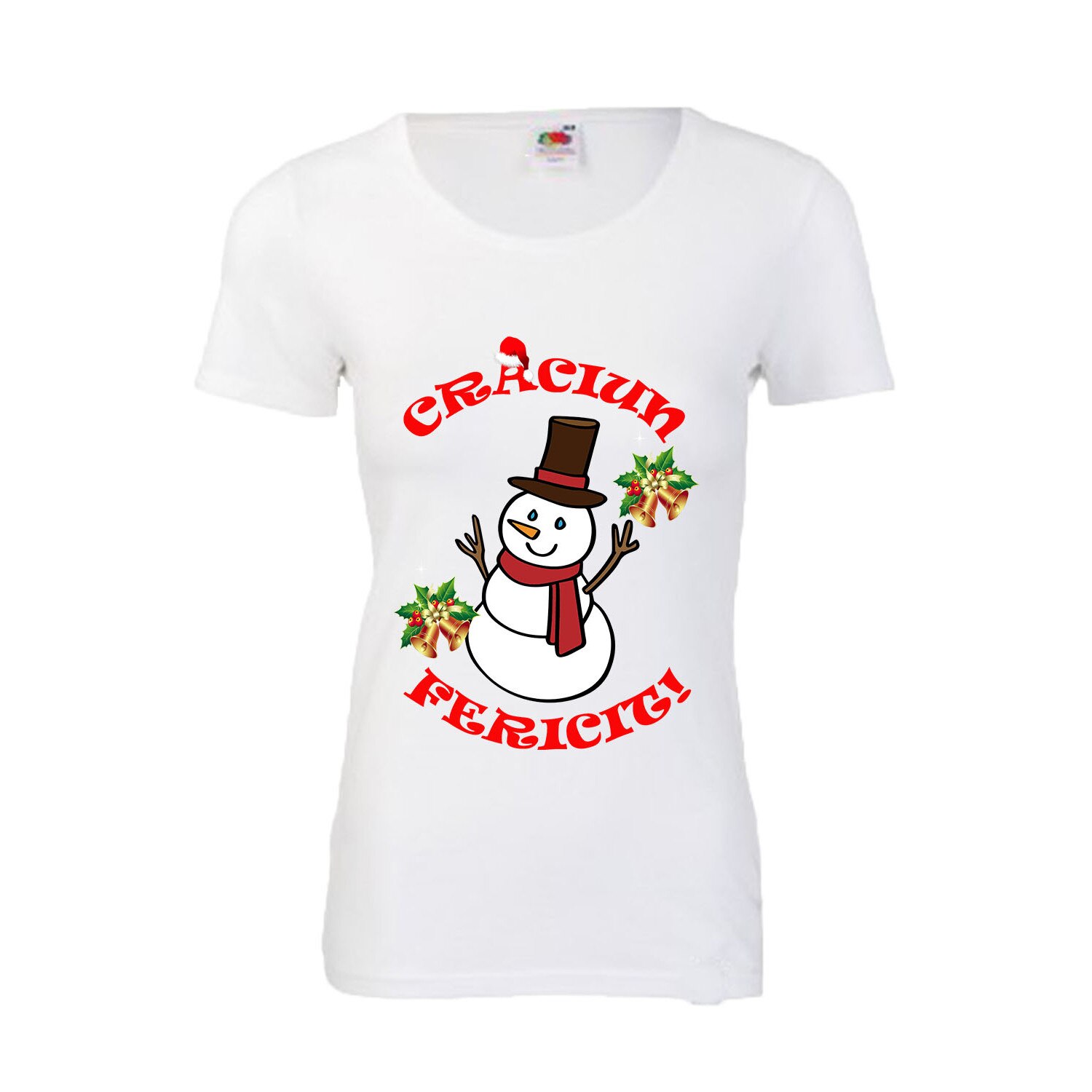 Tricou dama om zapada Craciun Cadouri Urbane, Alb