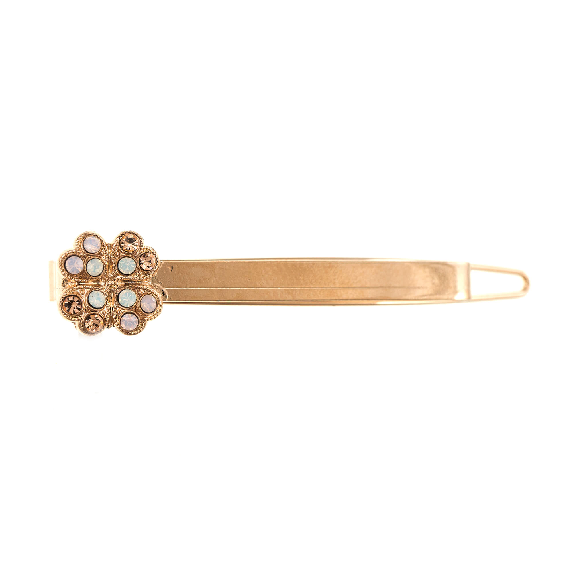 Agrafa de par placata cu Aur roz de 24K, Cristale, Tiara Day by Roxannes - Mariana Jewellery, Alb/Roze 9012-2333RG
