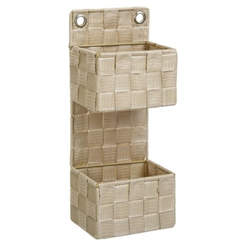 Organizator suspendabil S-Home din rattan, cu 2 compartimente, bej, 19.5x9x28 cm Organizator suspendabil S-Home din rattan, cu 2 compartimente, bej, 19.5x9x28 cm