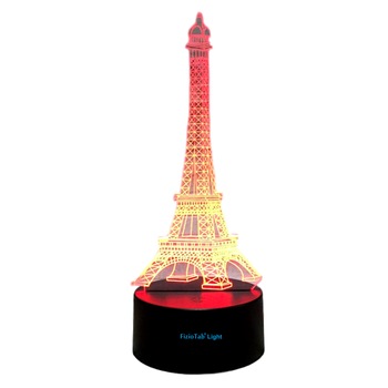 Lampa De Veghe 3D LED, Turnul Eiffel, FizioTab® Light, 7 Culori, Lumina Ambientala, Aimentare USB Lampa De Veghe 3D LED, Turnul Eiffel, FizioTab® Light, 7 Culori, Lumina Ambientala, Aimentare USB
