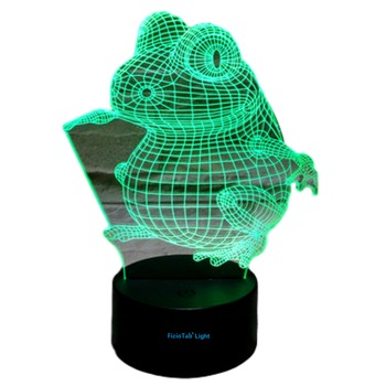Lampa De Veghe 3D LED Broscuta, FizioTab® Light, 7 Culori, Lumina Ambientala, Alimentare USB Lampa De Veghe 3D LED Broscuta, FizioTab® Light, 7 Culori, Lumina Ambientala, Alimentare USB