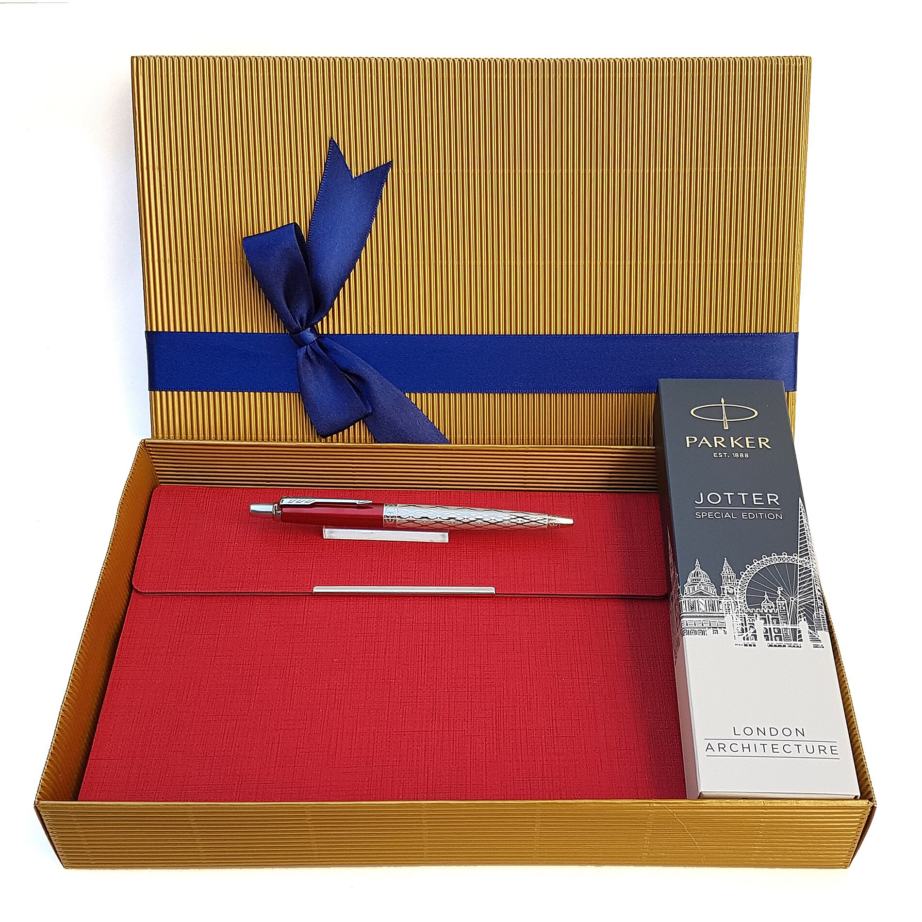 Set pix Jotter Royal London rosu cu notes A5 Parker