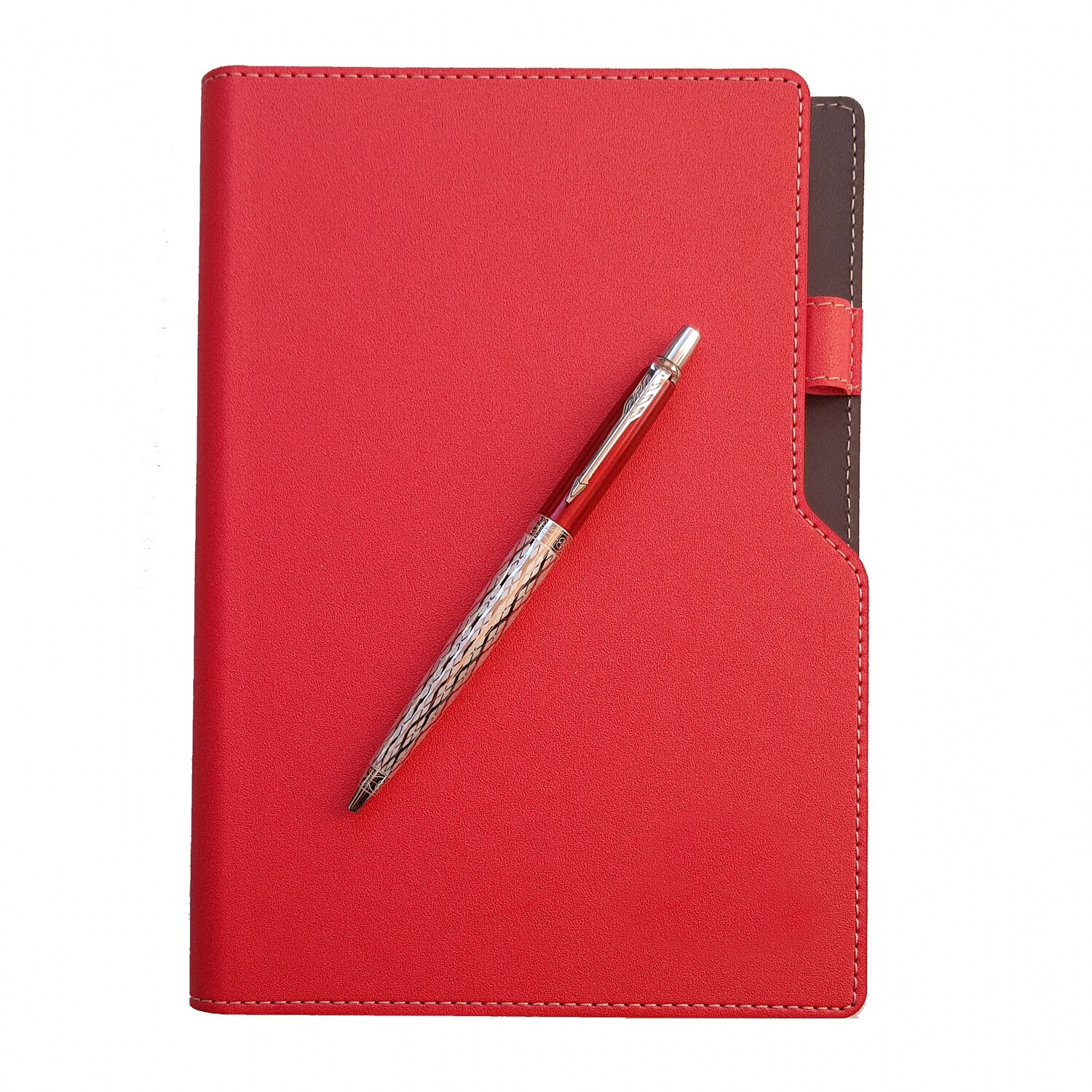 Set pix Parker Jotter Royal London red cu notes A5