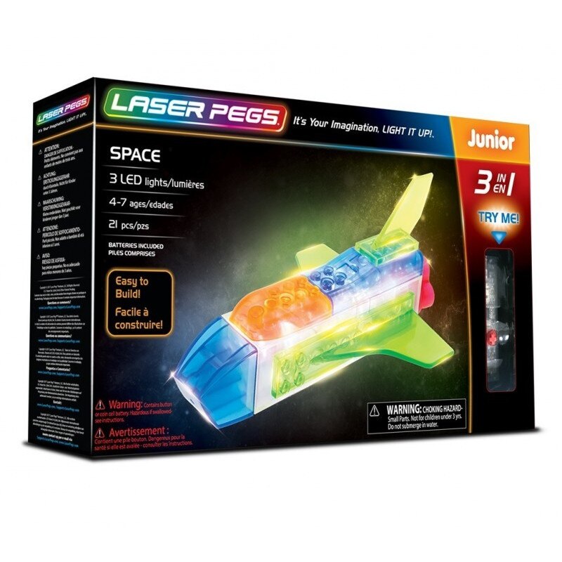 Set de contructie 3 in 1 Laser Pegs, Spatiu,
