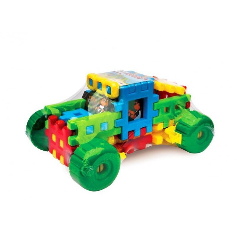 Set de constructie Masina Off-Road Marioinex, Plastic, 39 de piese, Multicolor, 24 luni+
