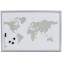 Placa magnetica + 3 magneti Zeller, Harta lumii, 60x40 cm