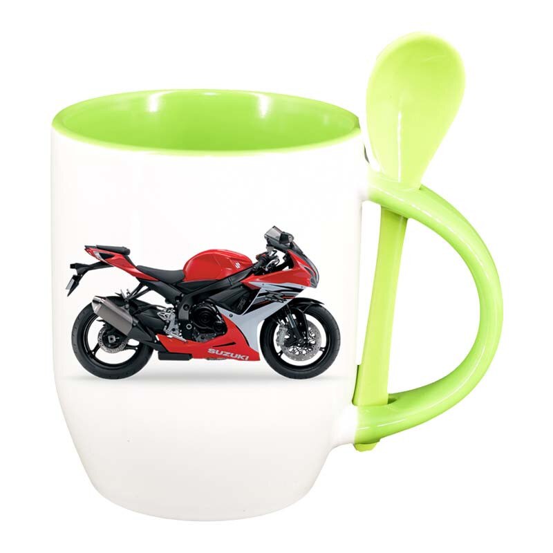 Cana Motor cu lingurita, interior verde deschis, 330ml, D41