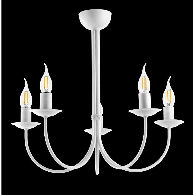 Plafoniera Samanta Lampex, E27, 5x60 W, Alb