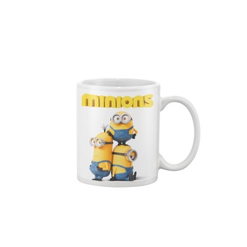 Cana Minions , alba , ceramica , 330 ml Cana Minions , alba , ceramica , 330 ml